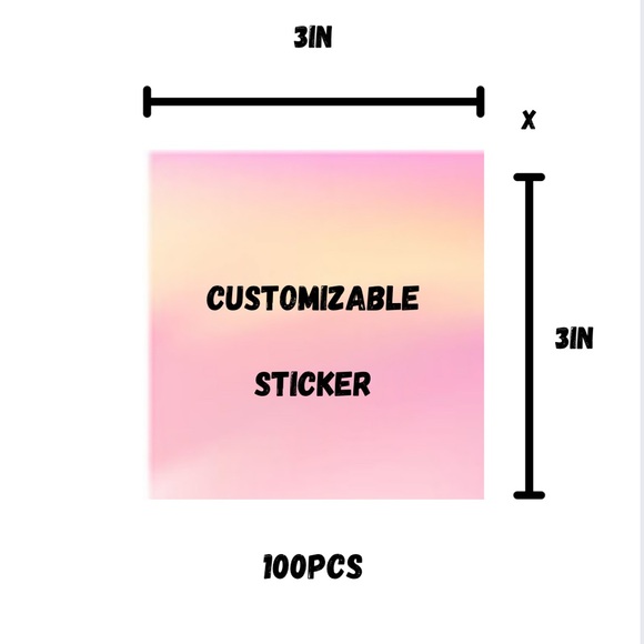 Made to order holographic closet stickers 3in x 3in - Picture 1 of 4